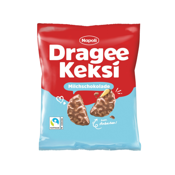 Napoli Dragee Keksi Milchschokolade, 165 Gramm Packung